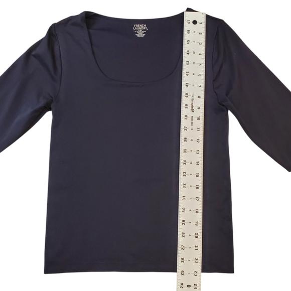 French Laundry Classic Solid Black Fitted Top Size L/XL - Picture 4 of 7